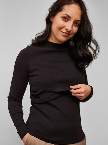 dayê rose Shirt 'Jasmine Still-Longsleeve für Stillzeit & danach' in Black