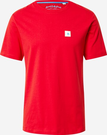 SCOTCH & SODA Koszulka 'Essential' w kolorze czerwony: przód