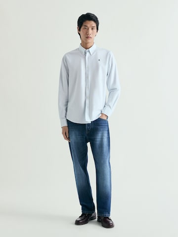 Scalpers Regular Fit Hemd 'New Oxford' in Blau: Vorderseite