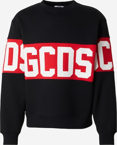 GCDS Sweater majica u crvena / crna / bijela, Pregled proizvoda