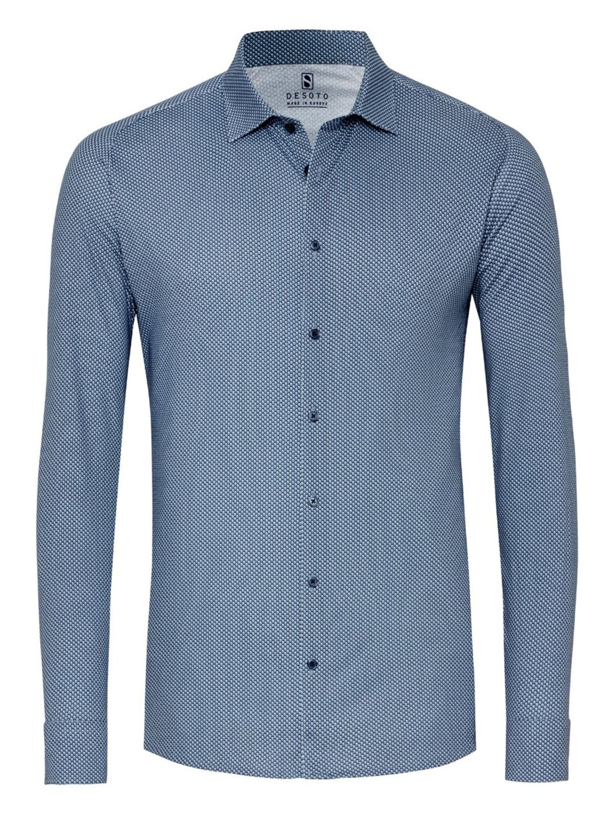 DESOTO Slim fit Overhemd in Blauw