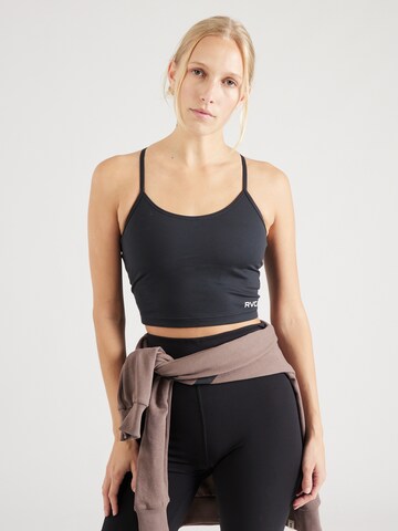 RVCA Sports top in Black: front