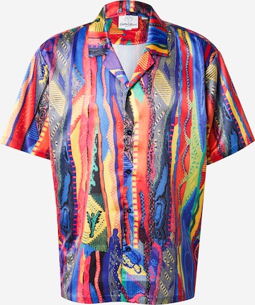 Fit confort Chemise Carlo Colucci en rouge : devant