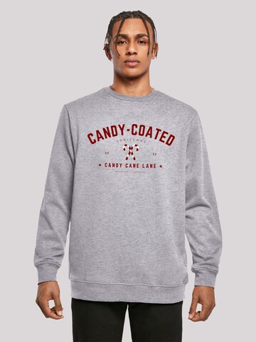 F4NT4STIC Sweatshirt 'Candy Coated Christmas' in Grey: front