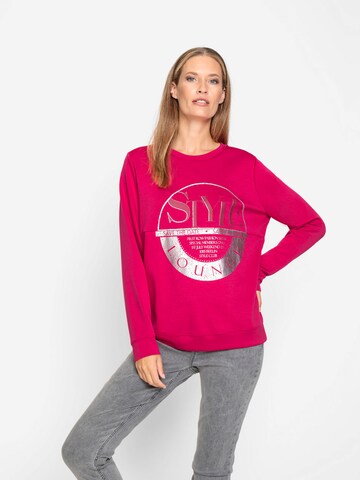 Sweat-shirt heine en rose : devant