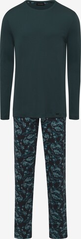 Hanro Long Pajamas 'Night & Day' in Green: front