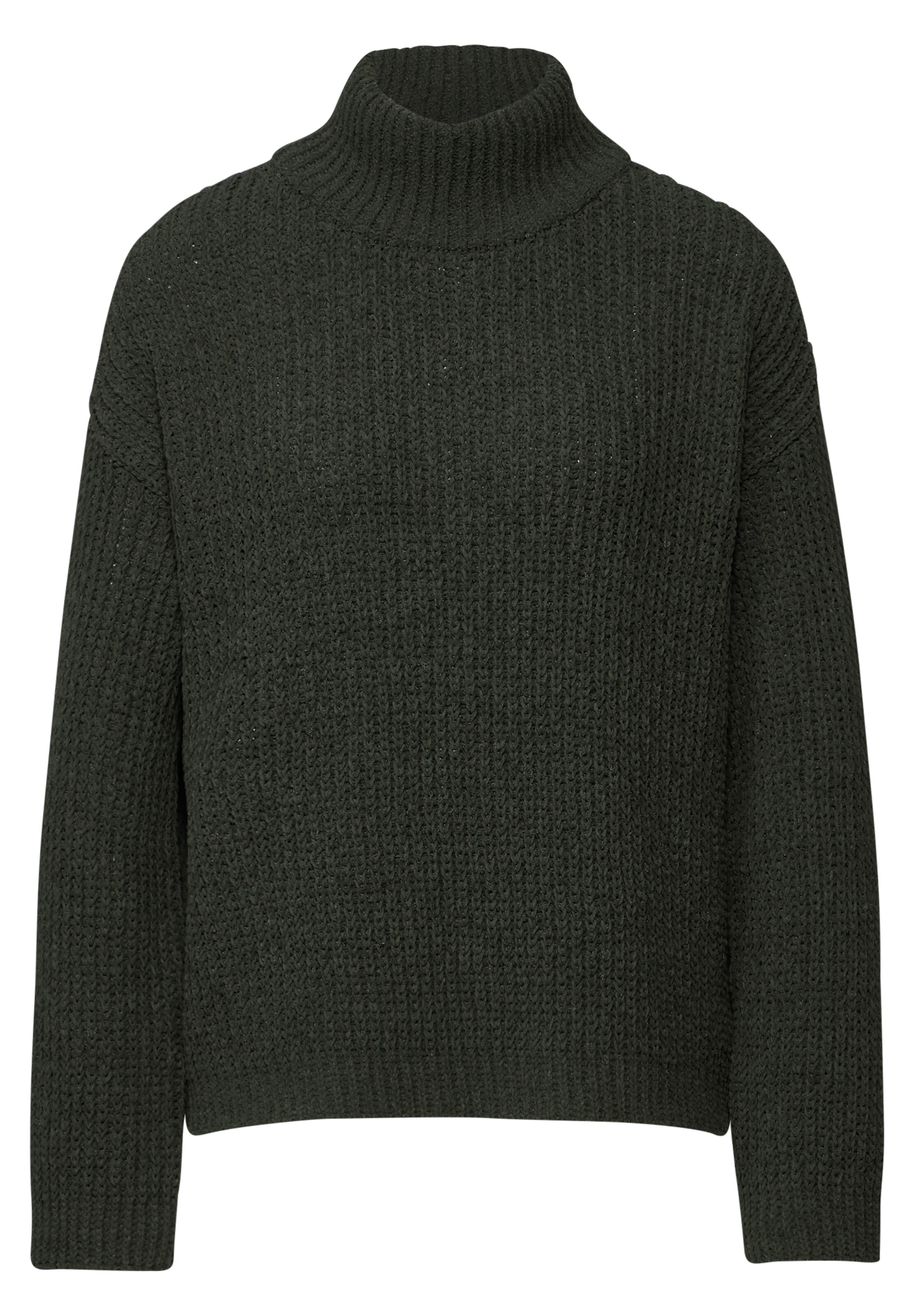 Street One Studio Sweater 'Chenille ' in Green: front