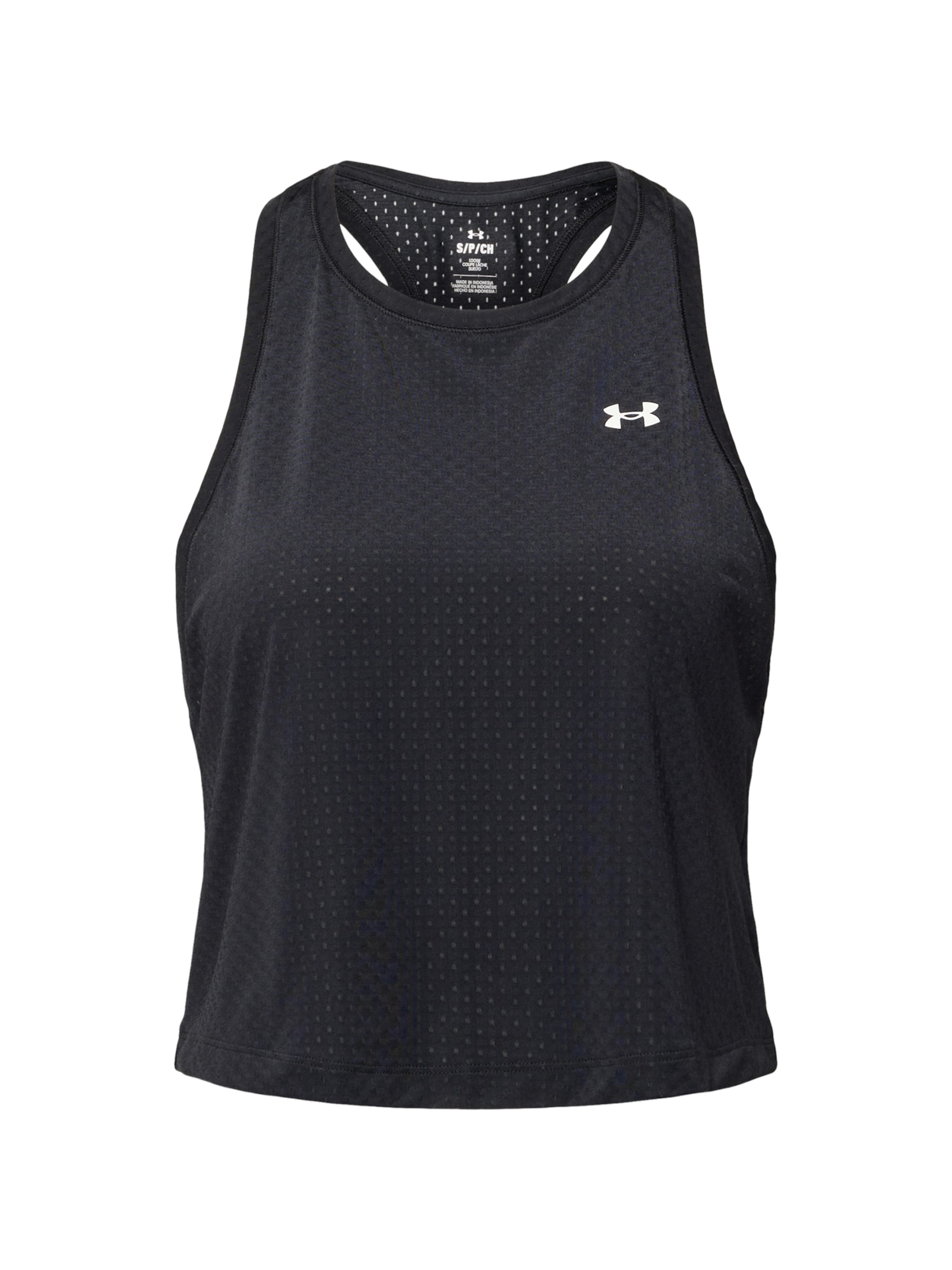 Top sportivo di UNDER ARMOUR in nero: frontale