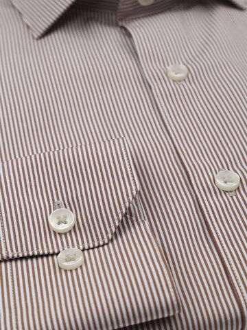 Suitable Slim fit Button Up Shirt in Brown
