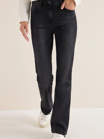 CECIL Bootcut Džíny 'Toronto' – černá: přední strana