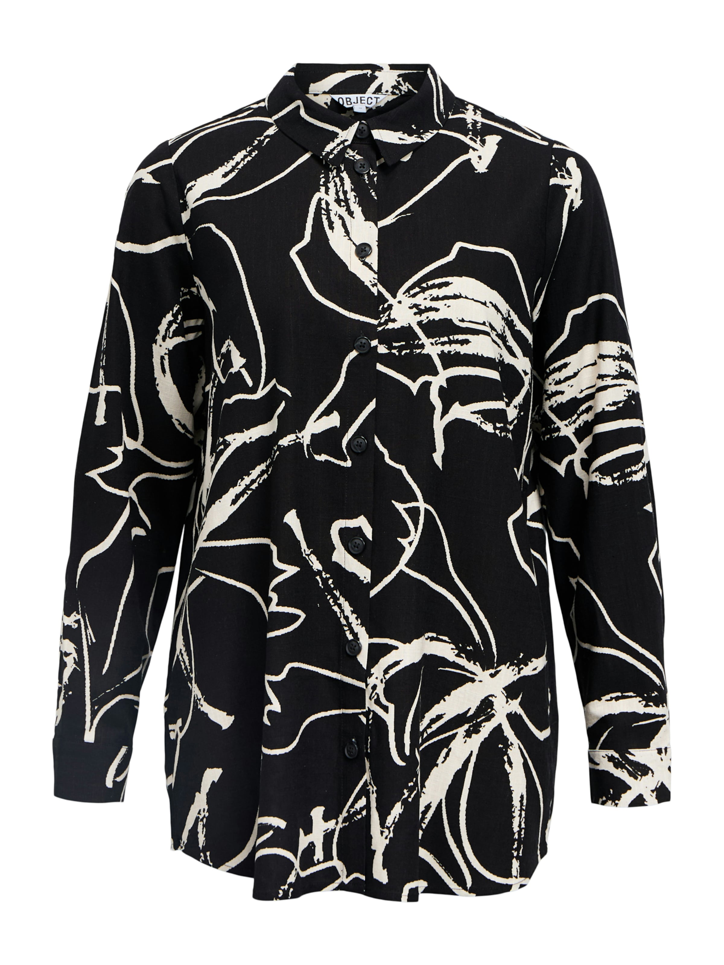 OBJECT Bluse 'OBJSANNE' in Schwarz: Vorderseite