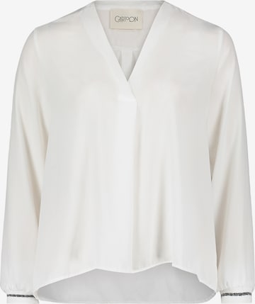 Cartoon Blouse in White: front