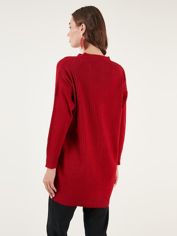 LELA Knit Cardigan in Red