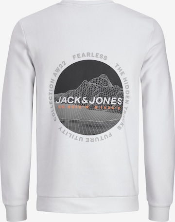 JACK & JONES Sweatshirt 'MAPPING' in Weiß