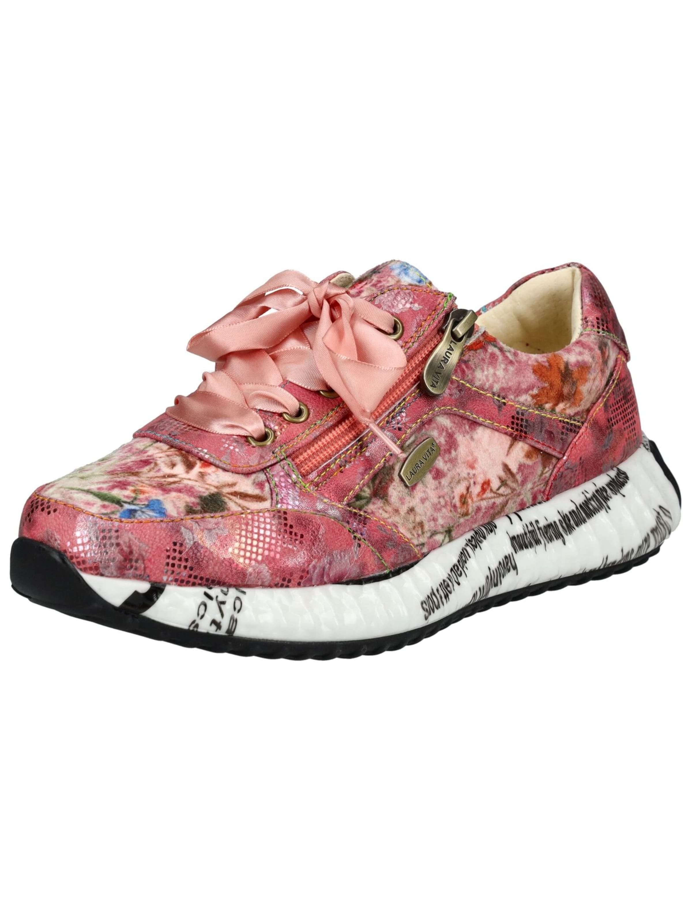 Baskets basses Laura Vita en rose : devant