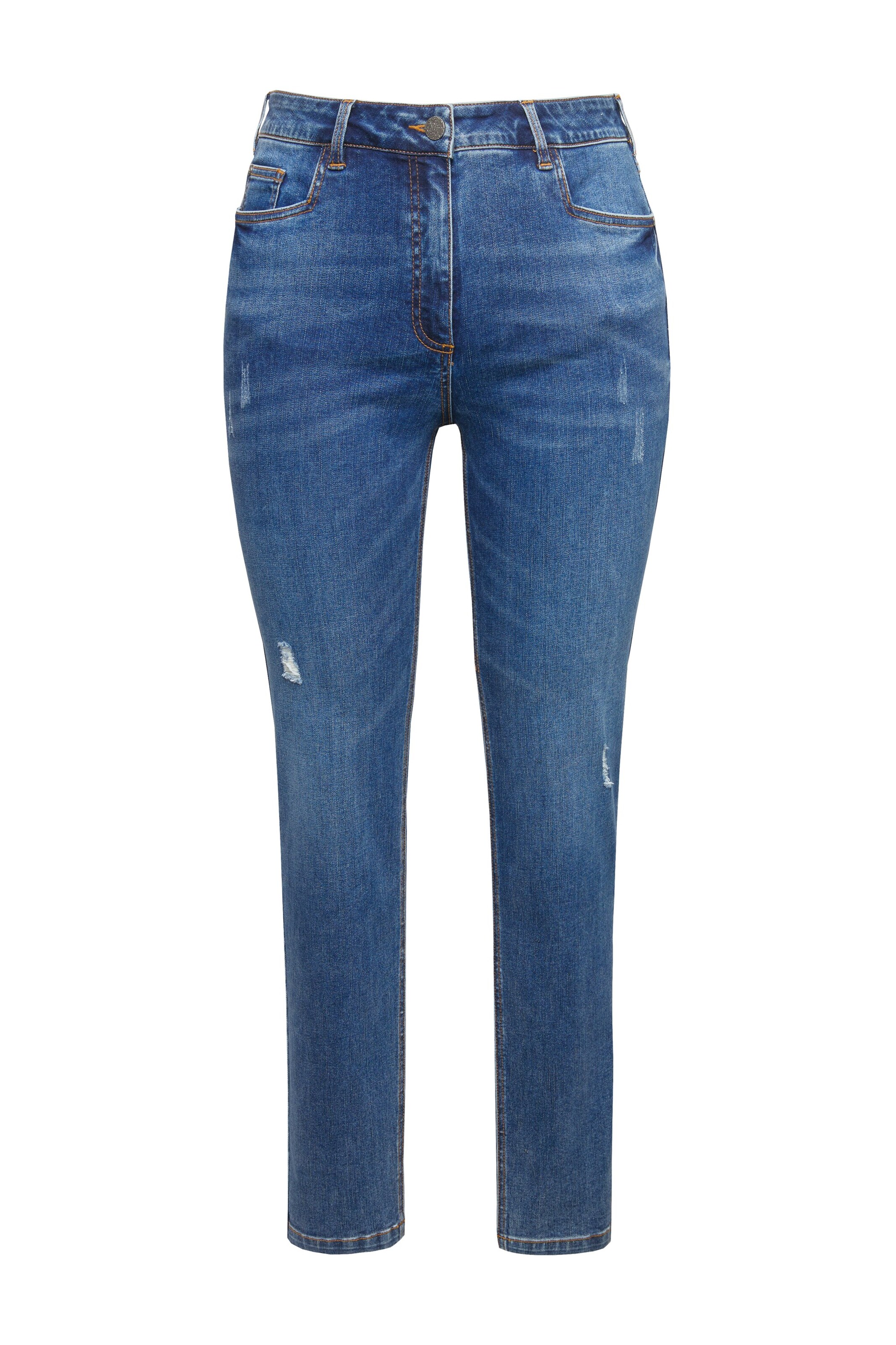 Ulla Popken Skinny Jeans in Blauw: voorkant