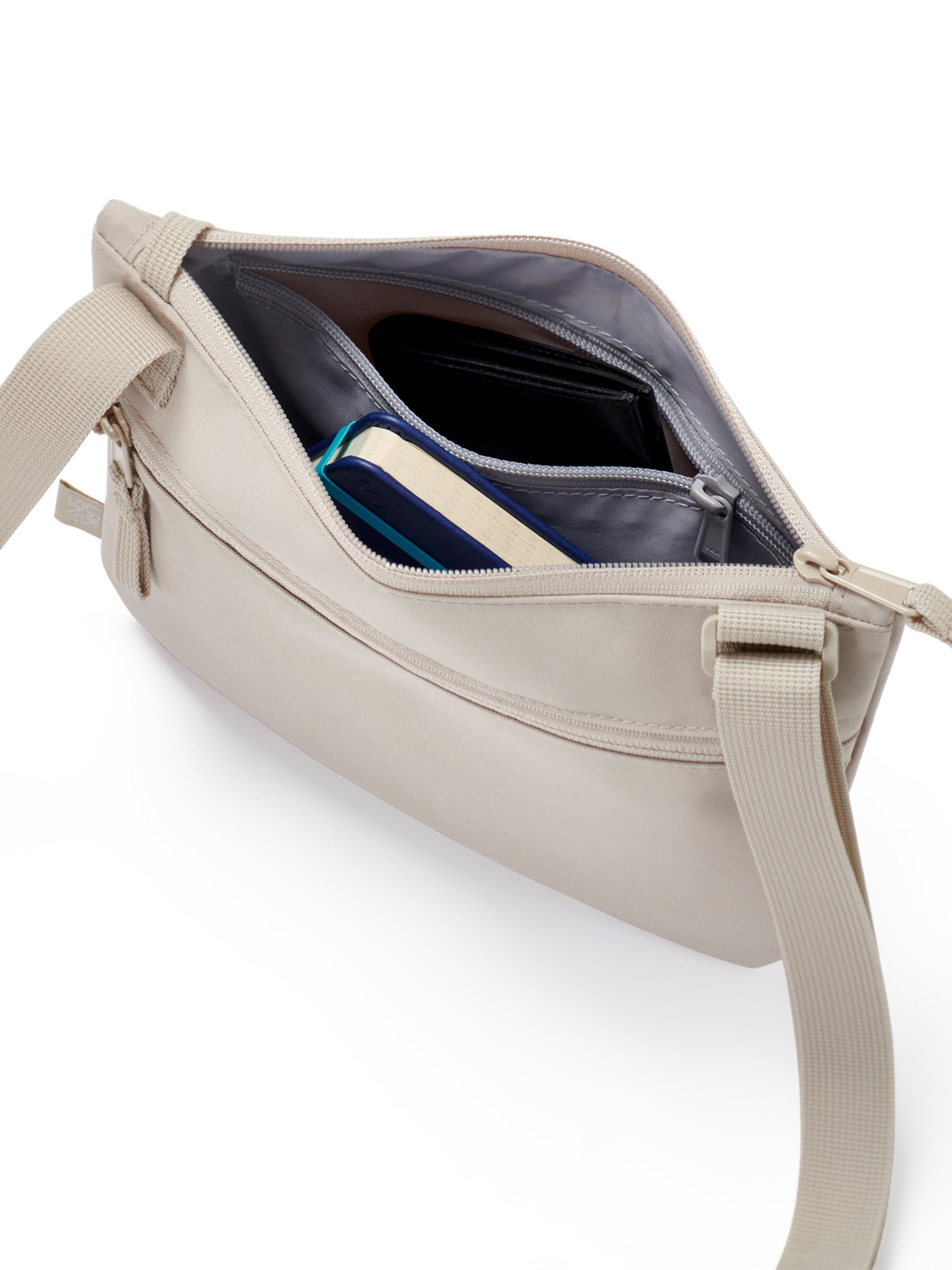 LARKSON Crossbody Bag 'Henrik' in Beige: top