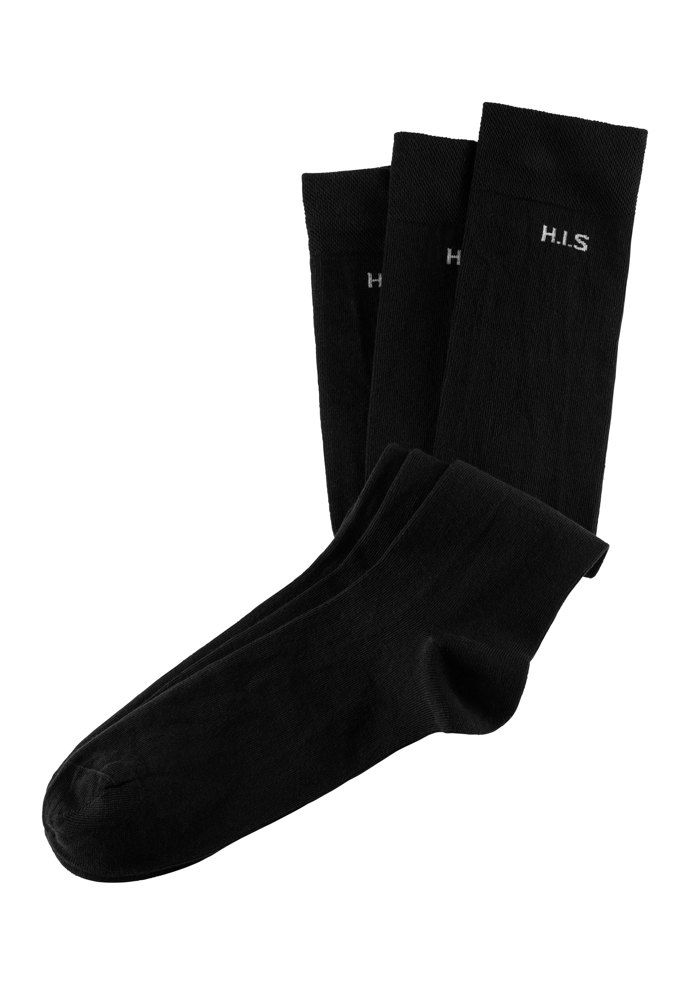 H.I.S Knee High Socks in Grey: front