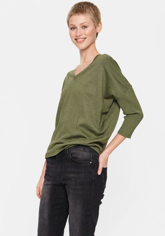 SAINT TROPEZ Sweater in Green: front