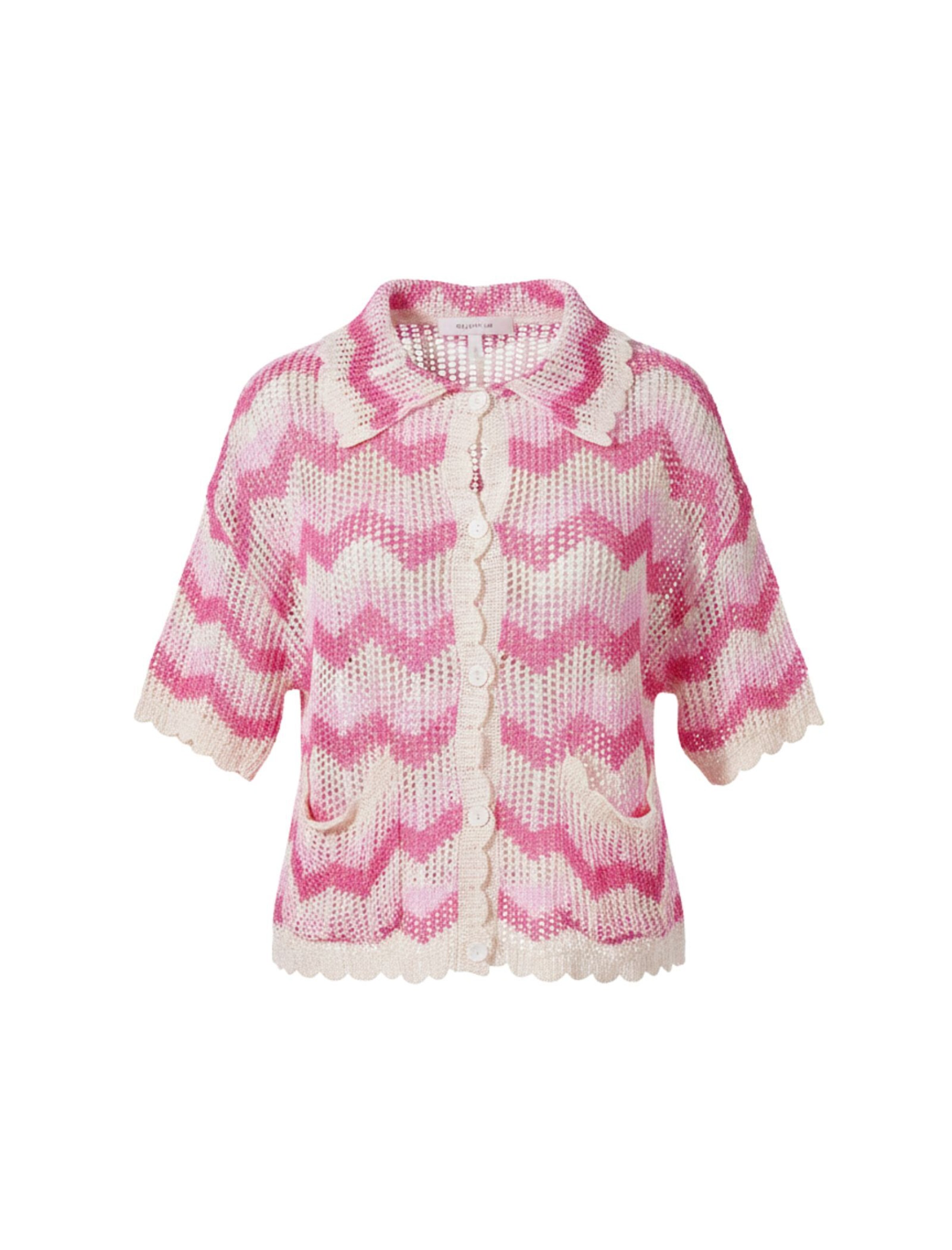 South Beach Shirt in L in Pink / White, Item view