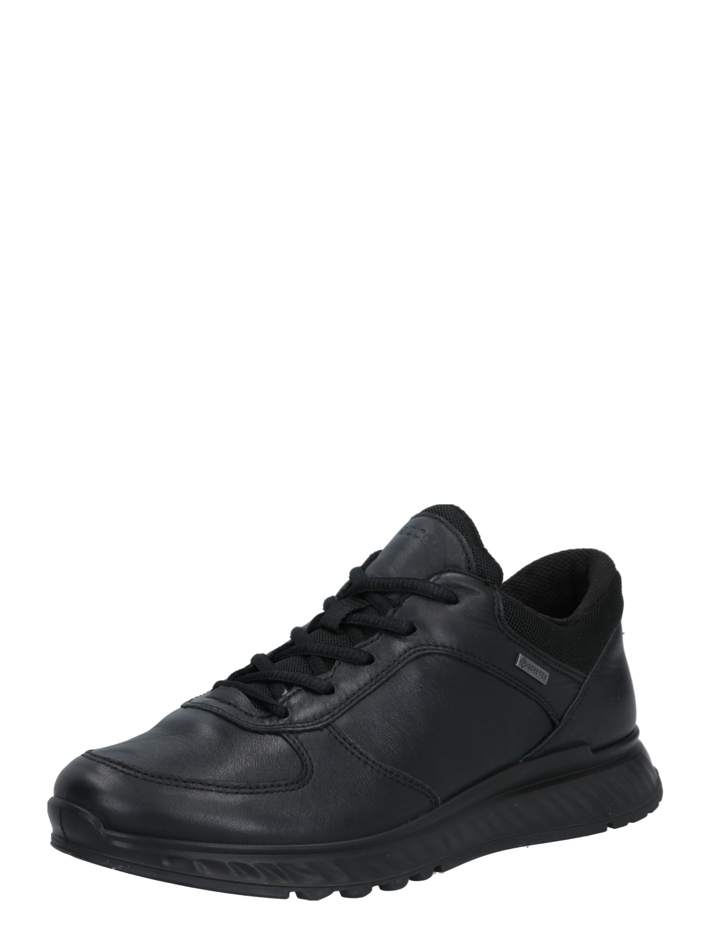 ECCO Platform trainers in Black: front