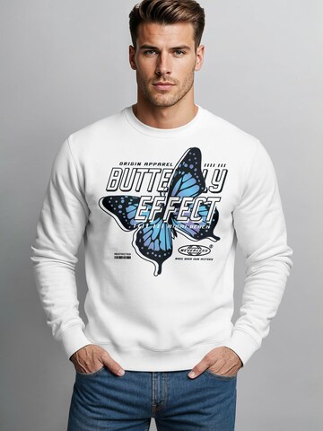 Neverless Sweatshirt 'Butterfly' in White