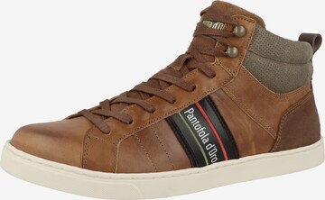 PANTOFOLA D'ORO High-Top Sneakers in Brown: front