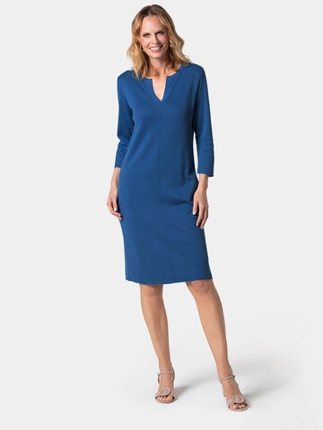 Goldner Strickkleid in Blau