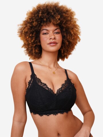 SugarShape Bralette Bra in Black: front