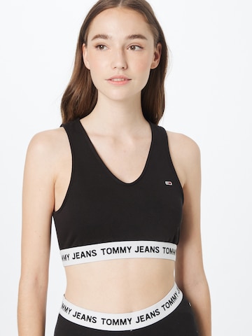 Tommy Jeans Top 'Super' in Black: front