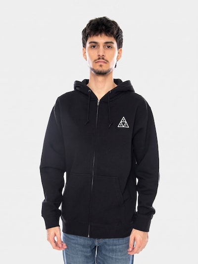 HUF Veste de survêtement en S en noir, Vue avec produit