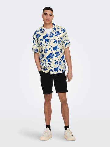 Only & Sons Regular fit Overhemd 'Dash' in Beige
