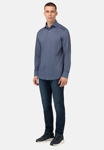 Boggi Milano Slim fit Overhemd in Blauw