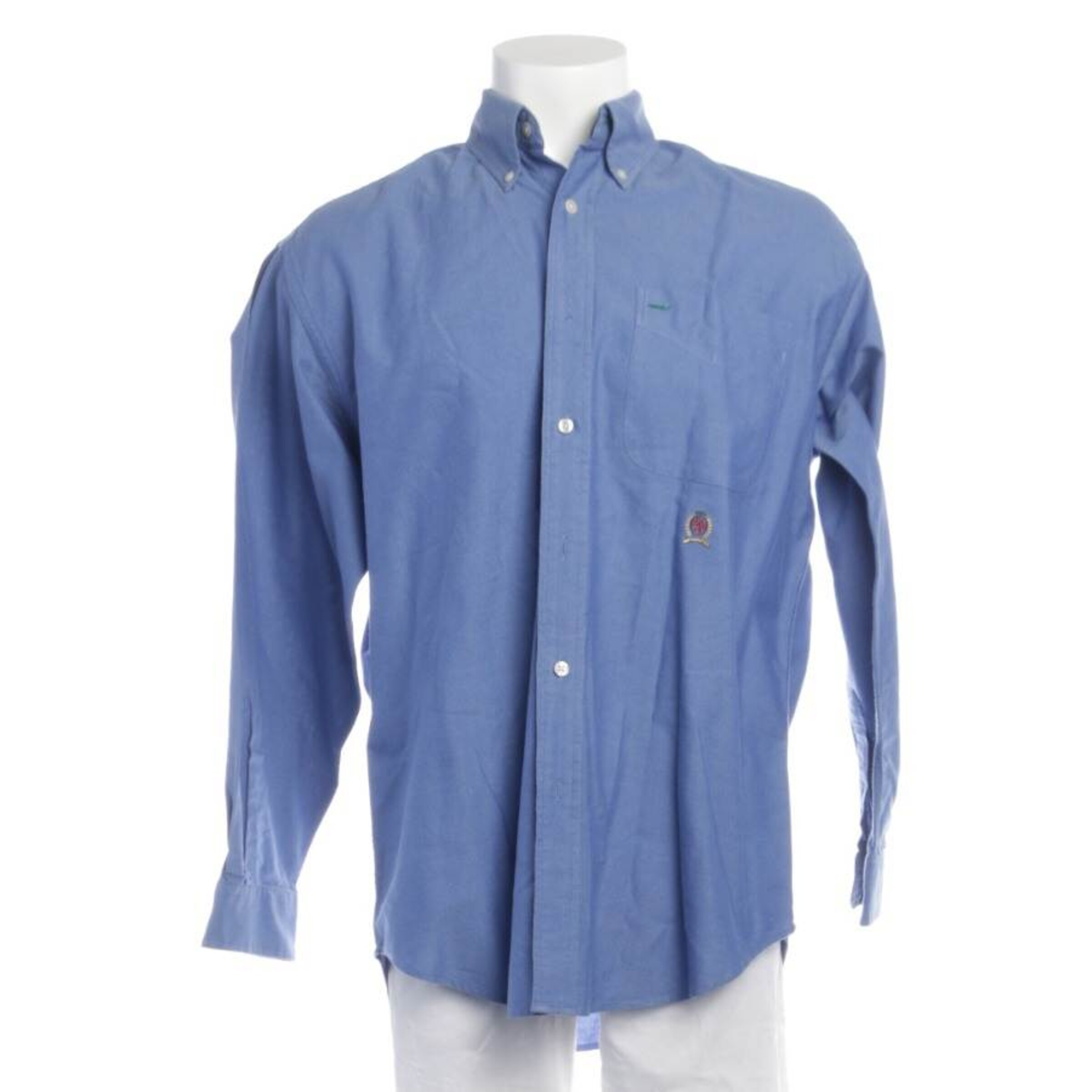TOMMY HILFIGER Button Up Shirt in S in Blue: front