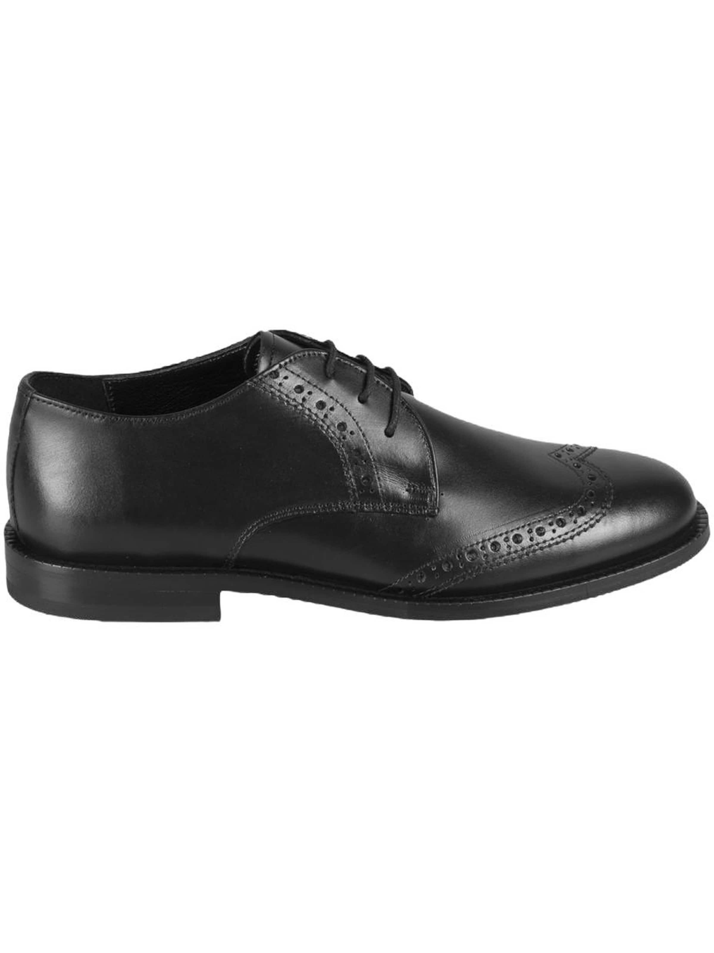 Desa Schnürschuh‌‌‌ in Schwarz: Vorderseite