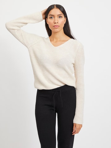 VILA Sweater 'Oktavi' in Beige: front