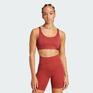 ADIDAS PERFORMANCE Bustier Sport bh 'All Me Essentials' in Rood: voorkant