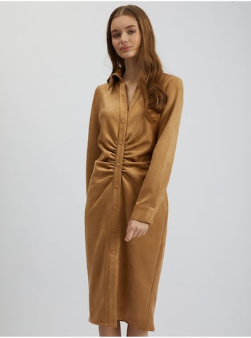 Orsay Shirt Dress in Brown: front