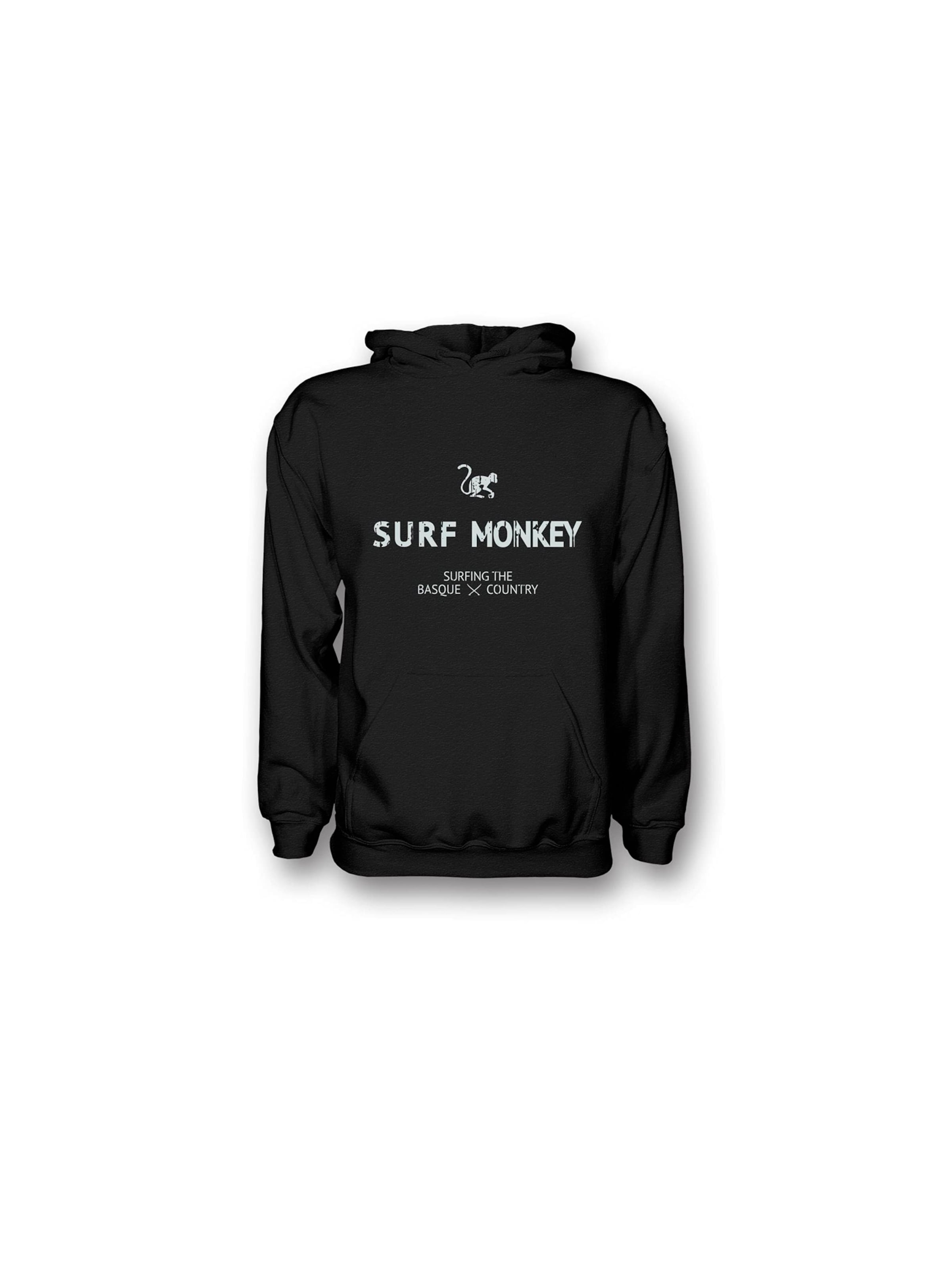 Surf Monkey - Sudadera en negro: frente
