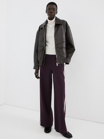 MANGO Wide leg Byxa i röd