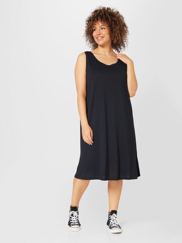 Fransa Curve Dress 'LOLA' in Black: front