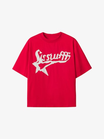 SSSTUFFF - Camisa em vermelho: frente