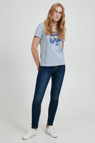 b.young Print-Shirt 'BYSANLA LEAF' in Blau