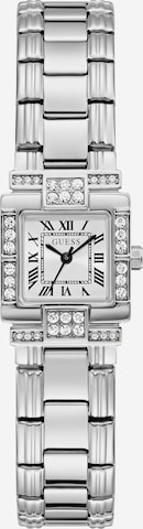 Montre à affichage analogique GUESS en argent : devant