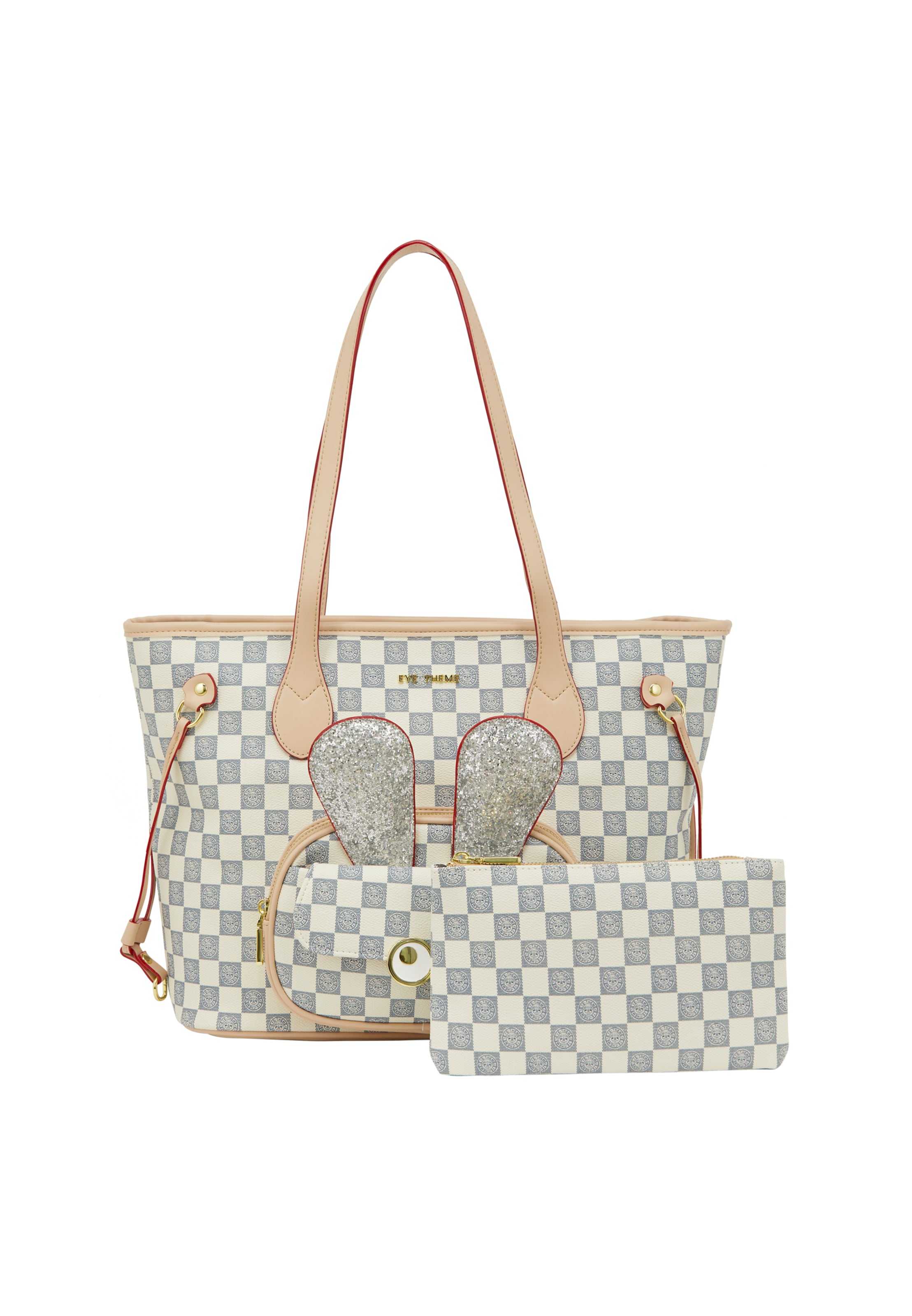 MYMO Torba shopper 'Pop Eyetheme' w kolorze szary: przód