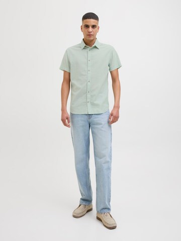 JACK & JONES Slim Fit Hemd 'JJESUMMER'‌‌‌‌‌‌‌‌‌‌ in Grün