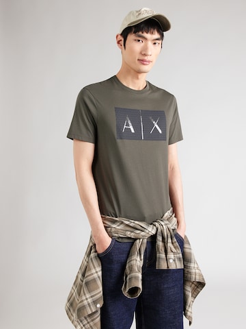 ARMANI EXCHANGE - Camisa em castanho: frente