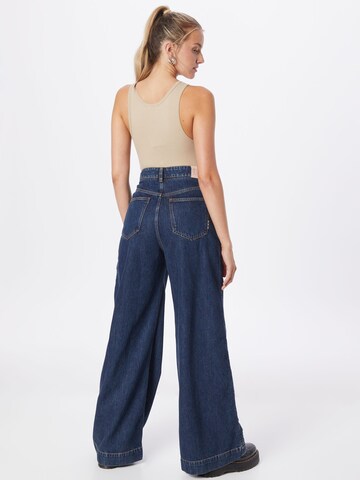 SCOTCH & SODA Wide Leg Jeans 'The Shore pleated denim chino —Washed in' in Blau