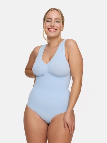 cfab (formerly creamy fabrics) Shaping Bodysuit 'Tank Bodysuit Sculpting Shapewear mit String' in Blue: front