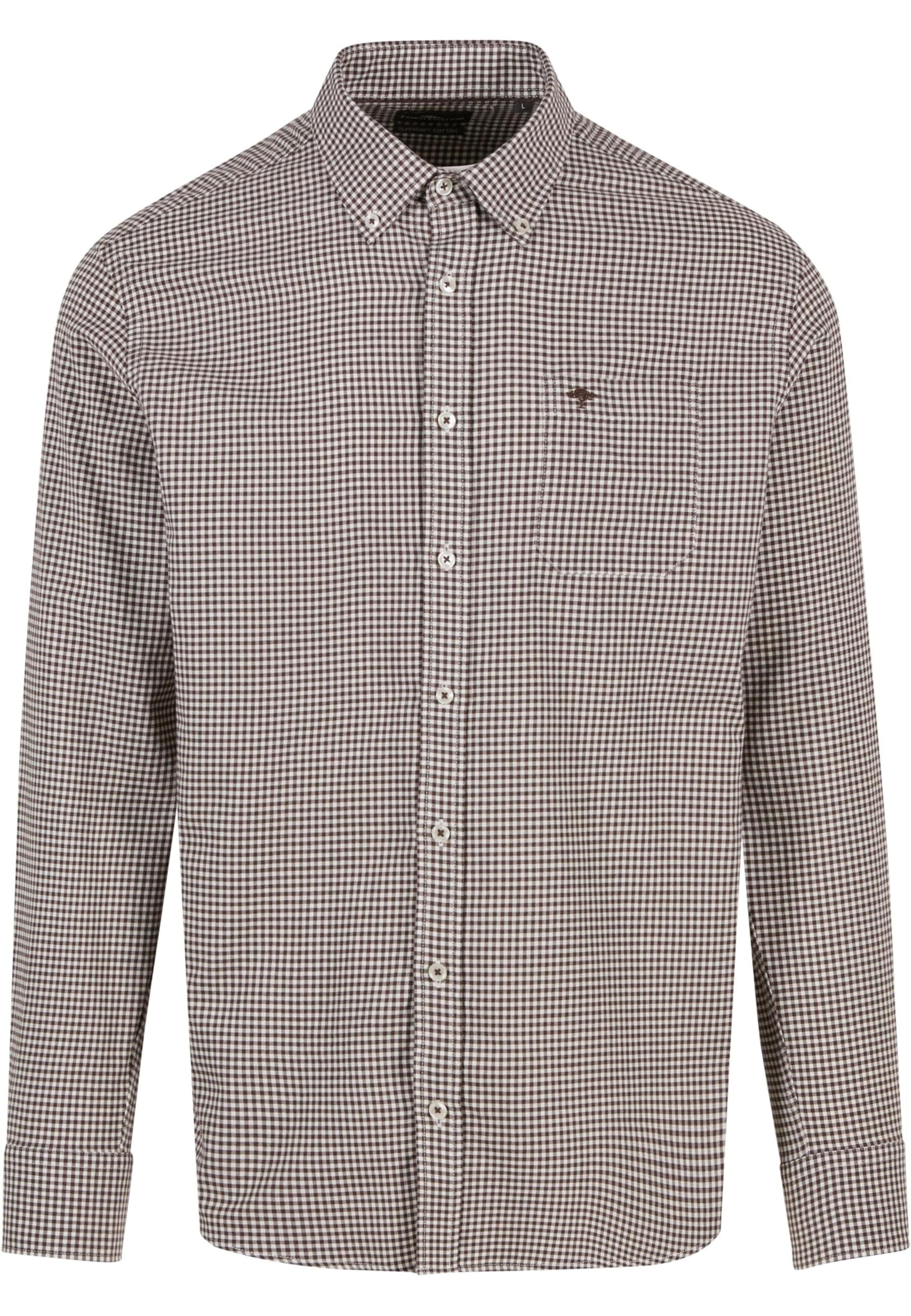 ruda FYNCH-HATTON Standartinis modelis Marškiniai 'Vichy Check': priekis